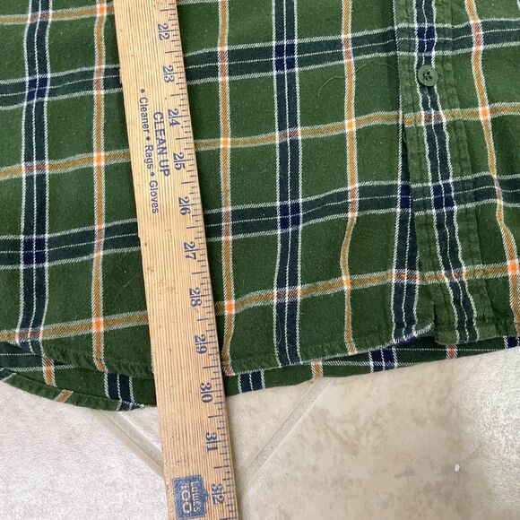 Carhartt Flannel Fleece Shirt Jacket Men's Sz XL Green plaid Shacket outdoors * - Picture 7 of 11